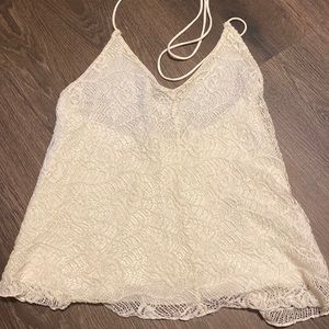 Mudd crochet lace halter top